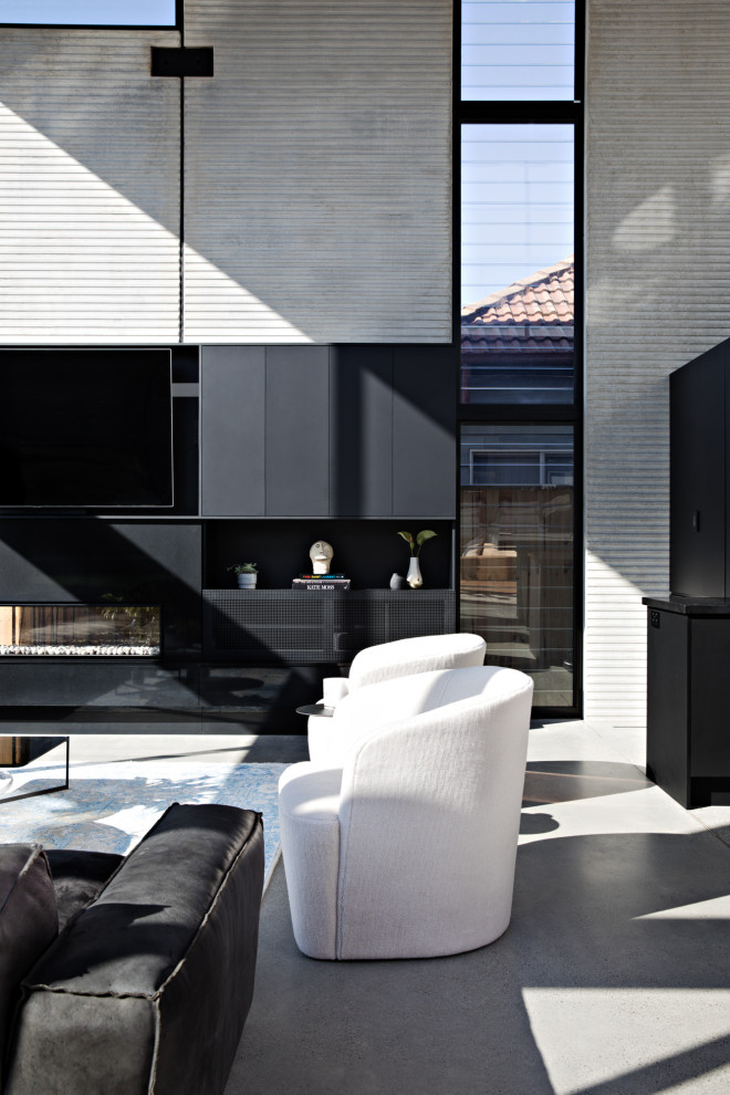 Design ideas for a modern living room in Sydney.