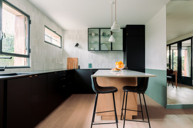 Cuisine ouverte - Garches modern-kitchen