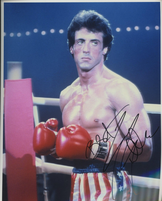 Rocky Iv Sylvester Stallone Signed Movie Photo, Custom Frame ...