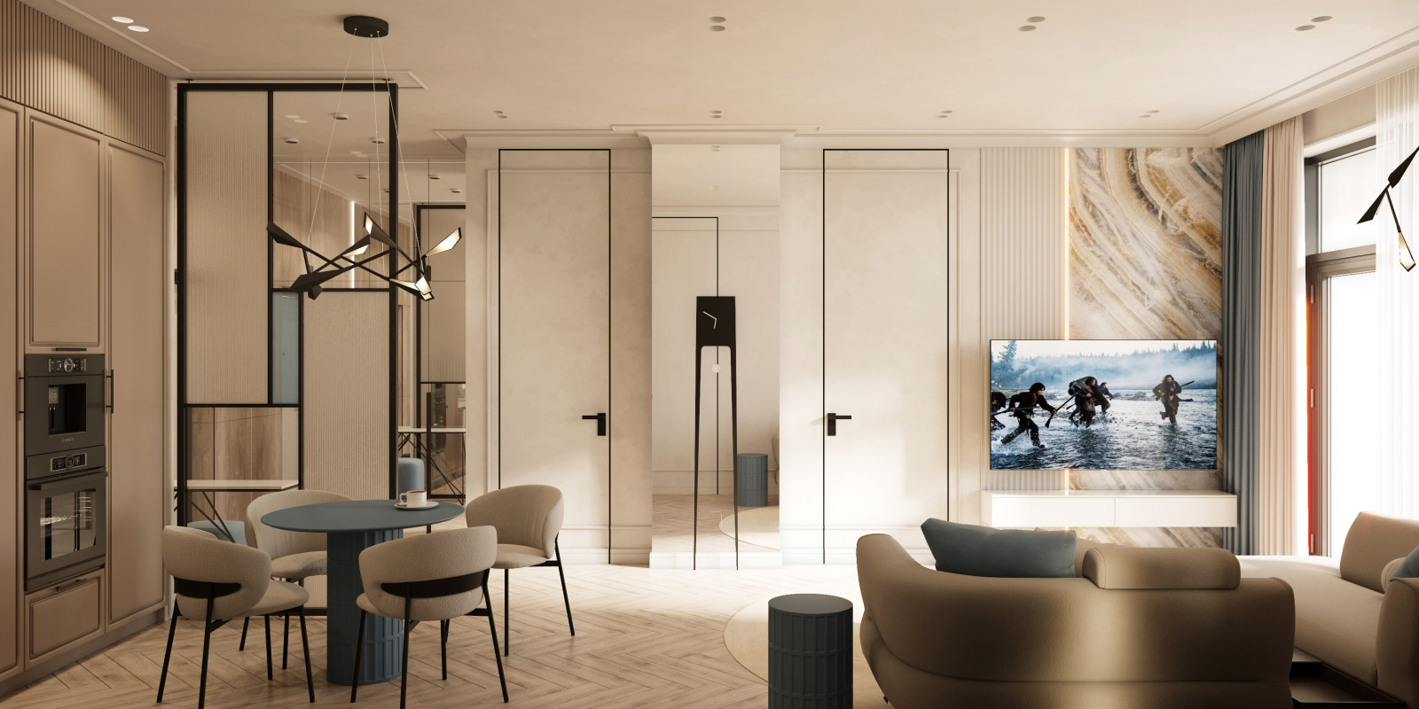 Гостиная в неоклассическом стиле