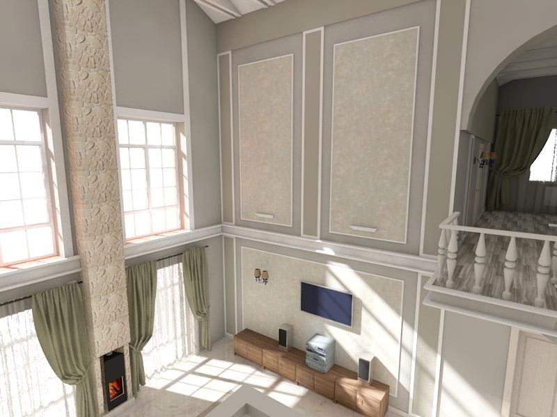 Интерьер коттеджа в классическом стиле