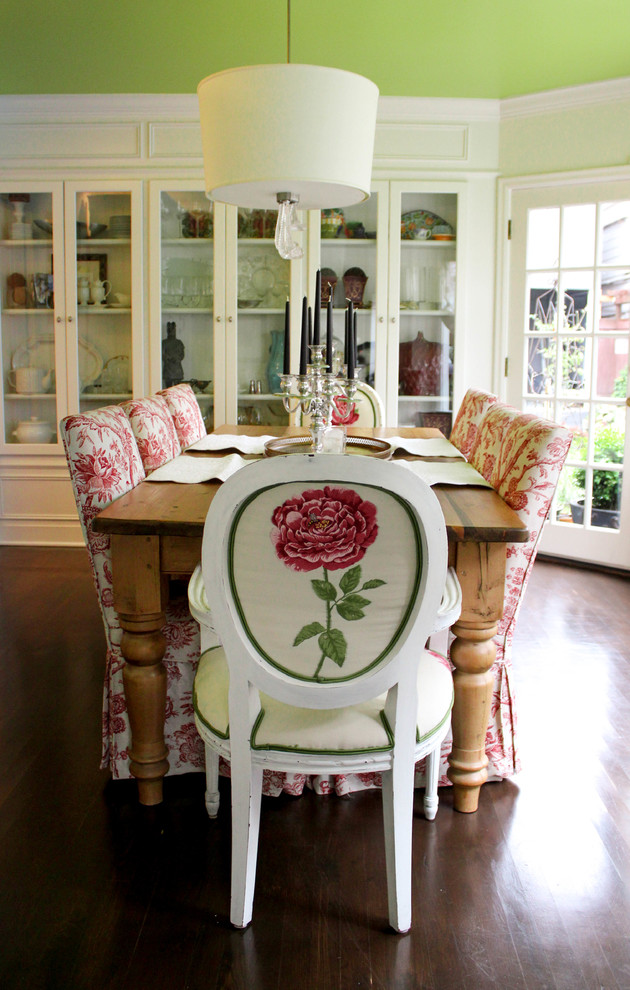 Example of a transitional dining room design in Seattle