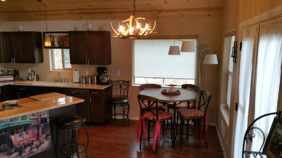 Example of a mountain style kitchen design in Seattle
