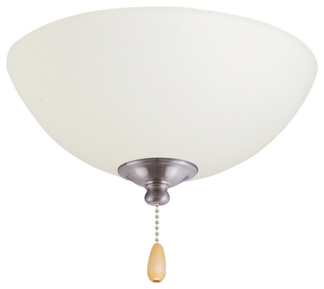 Tilo Light Fixture Ceiling Fan Bowl Caps, Brushed Silver Transitional