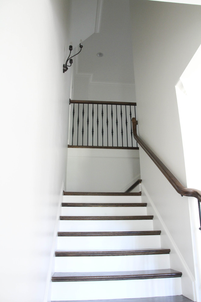 Large transitional staircase in Birmingham.