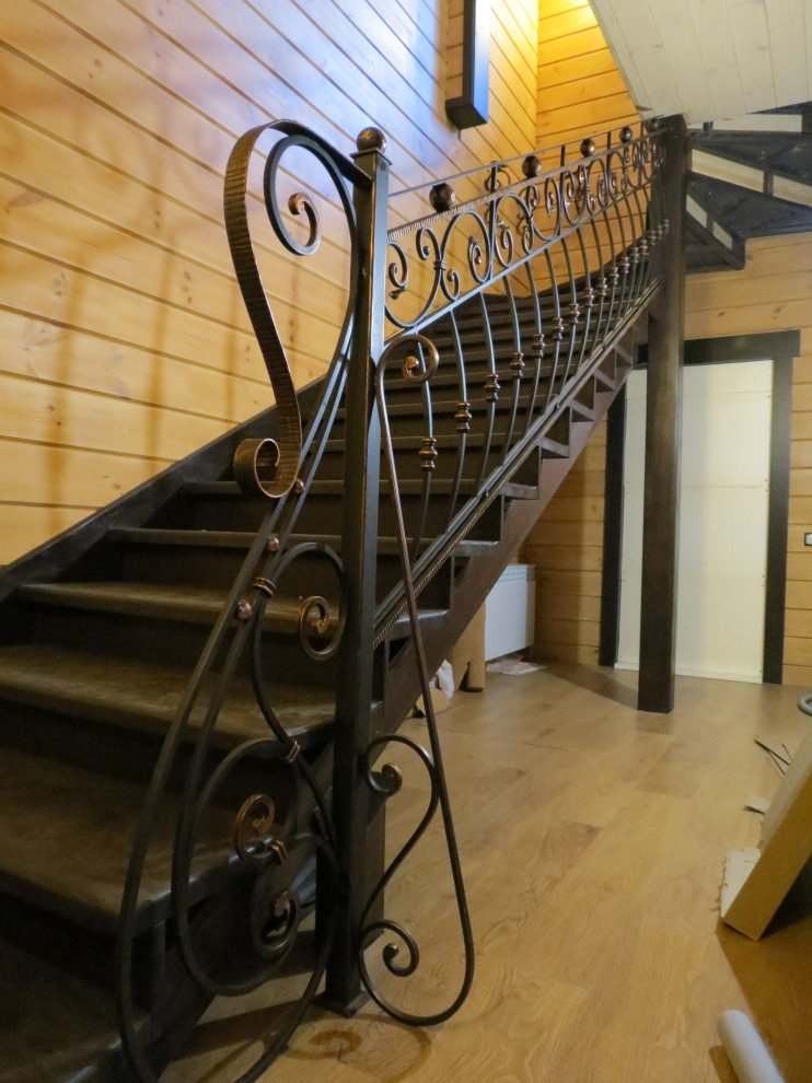 кованое ограждение лестницы