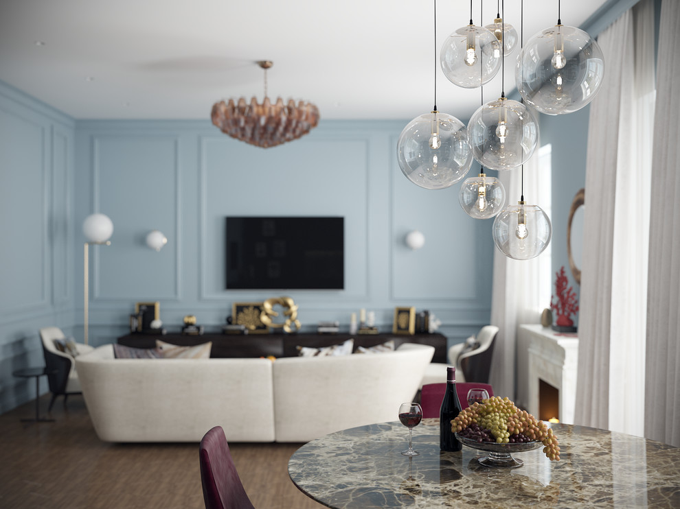 ЖК «Донской Олимп». Дизайн гостиной в парижском стиле