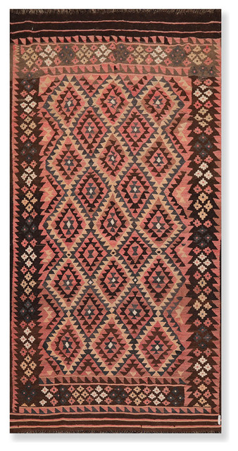 Rust Rose Rug Rose Rust Color Persian Rug, 4'9