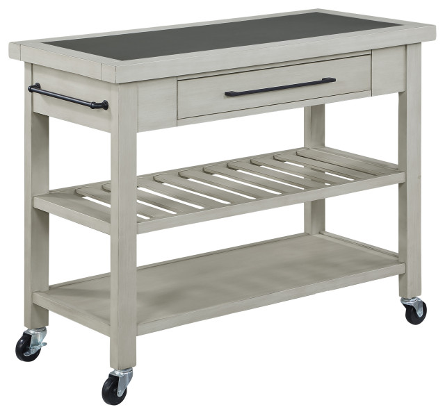 Bridgeford Kitchen Island, Antique White Farmhouse Kitchen Islands