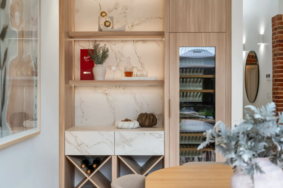 Design ideas for a contemporary wine cellar in Adelaide.