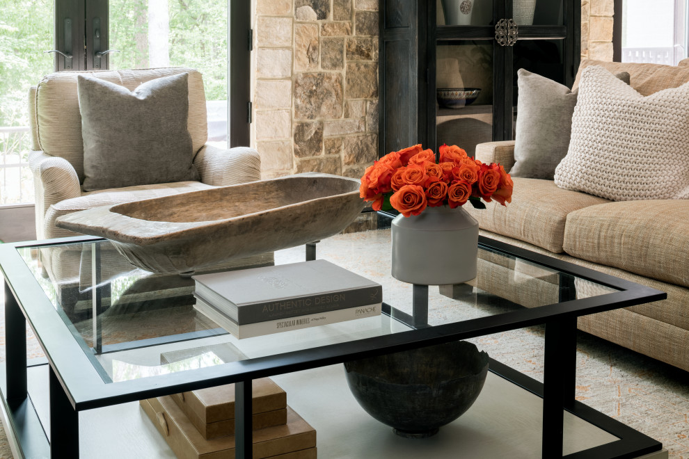 Example of a french country home design design in DC Metro