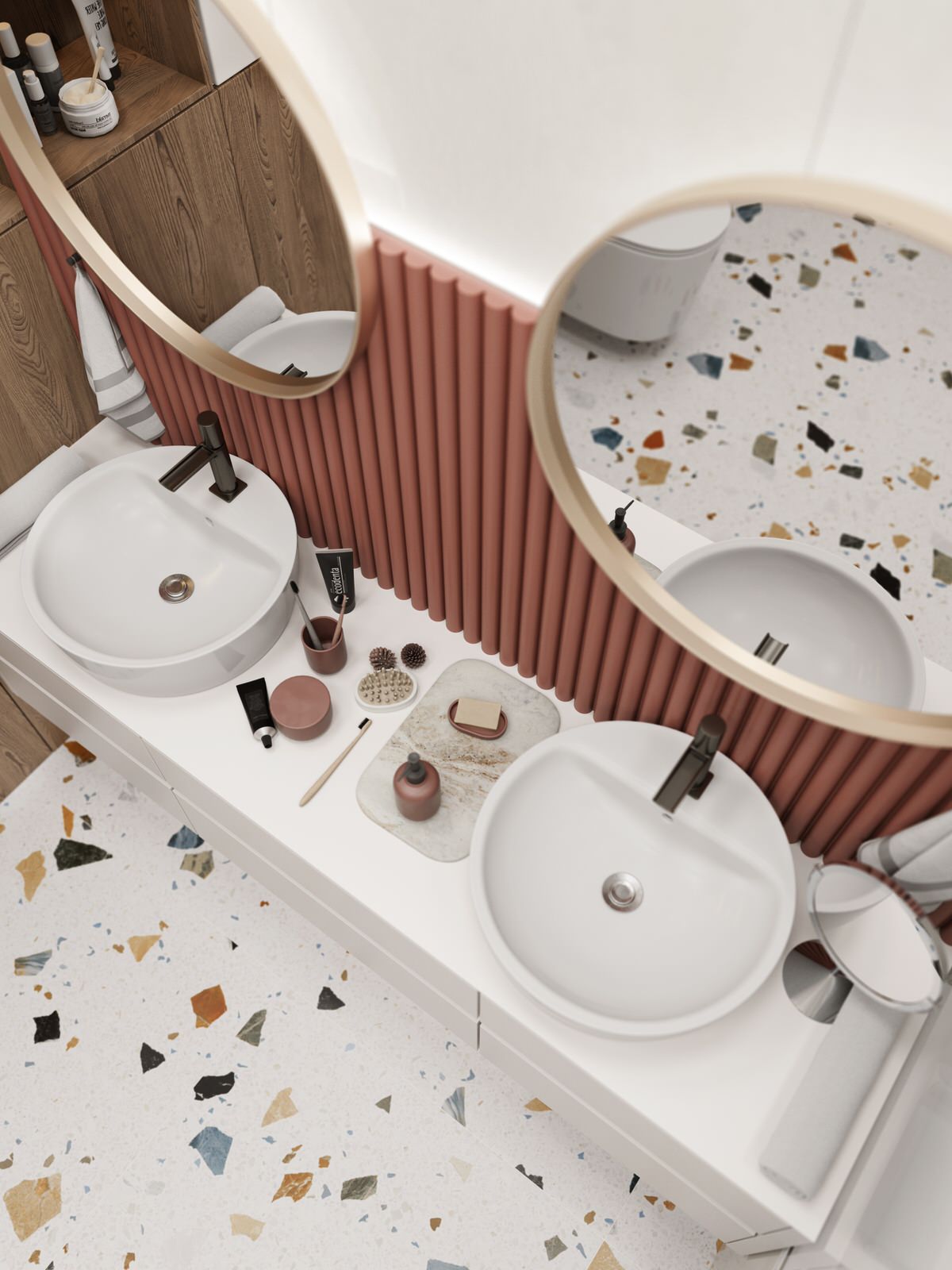 Ванная в элегантной квартире на улице Мельникайте (г.Тюмень)