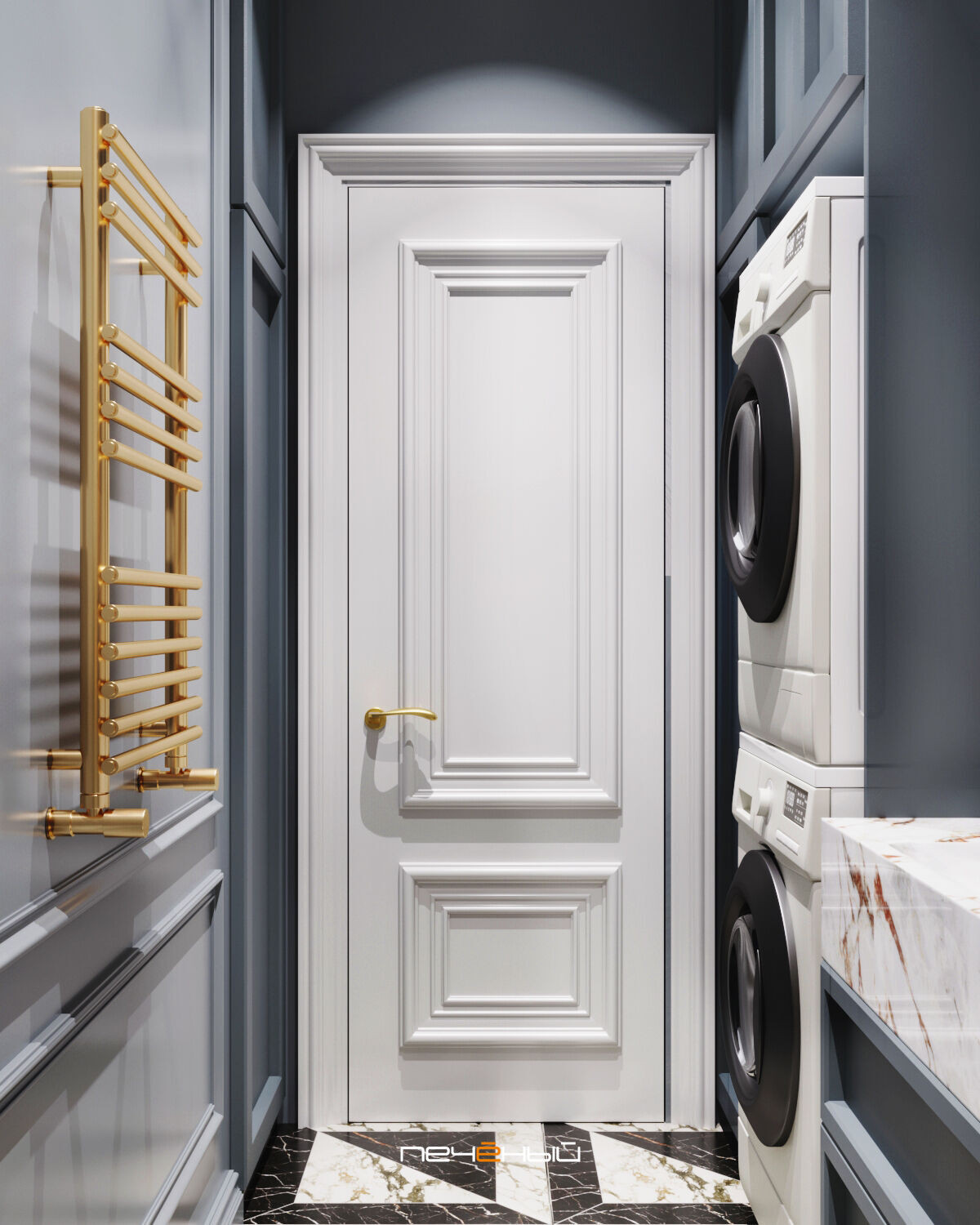 2025 Дизайн 3-комнатной квартиры 90 м² в классическом стиле, Москва, ЖК Остров