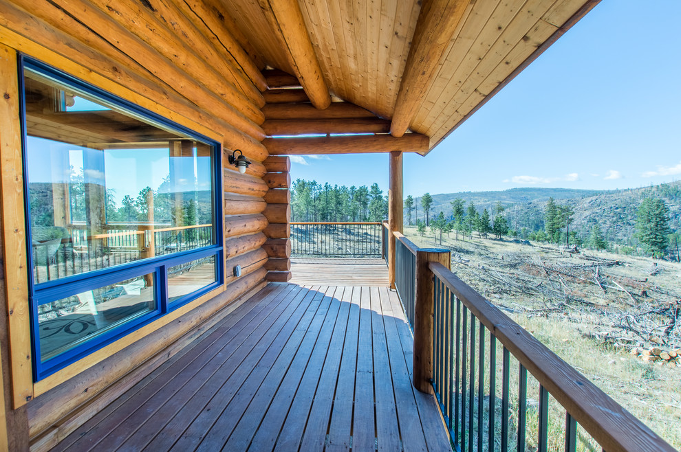 Inspiration for a rustic home design remodel in Denver