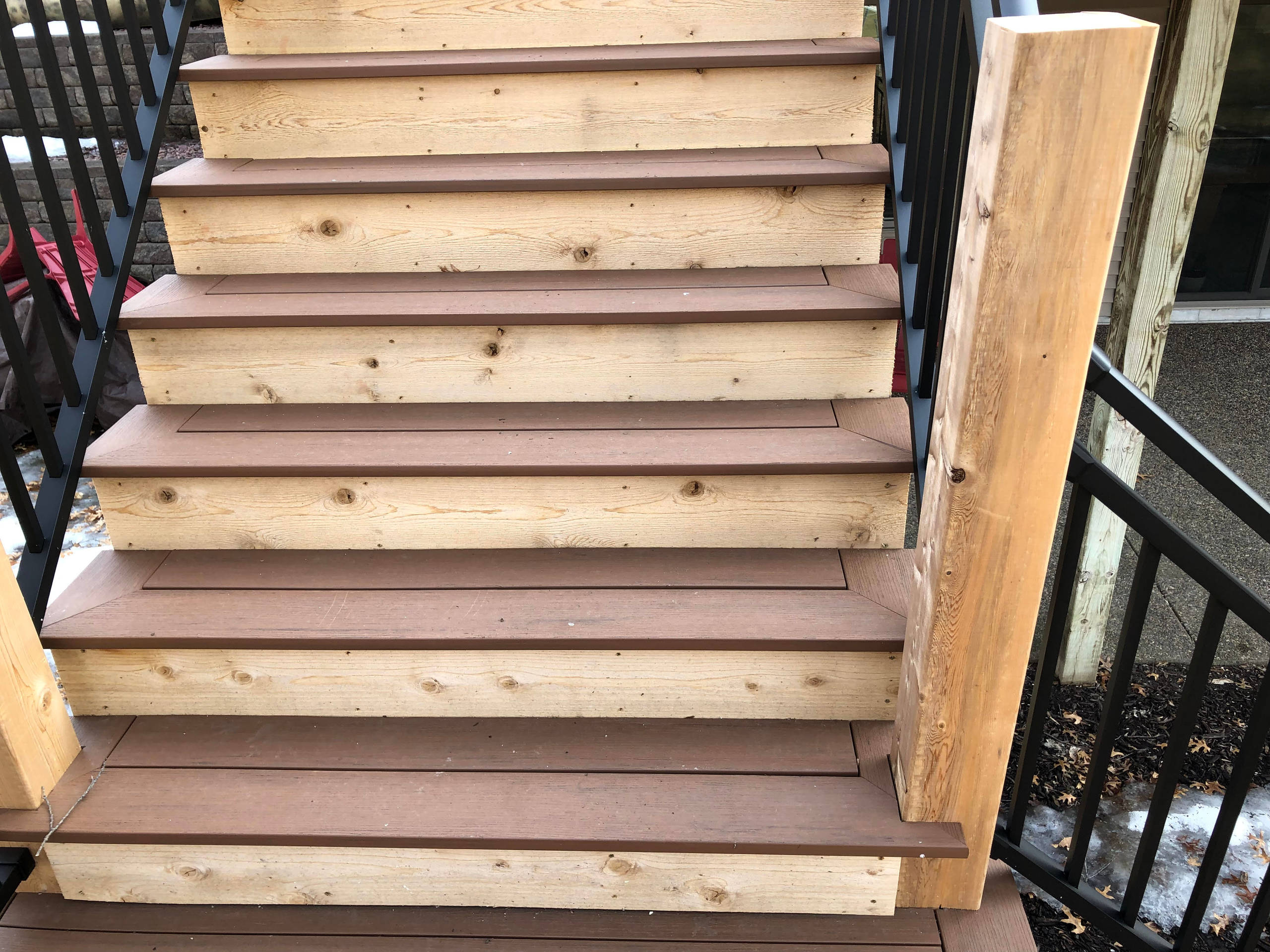 Azek Stairway with mitred corners
