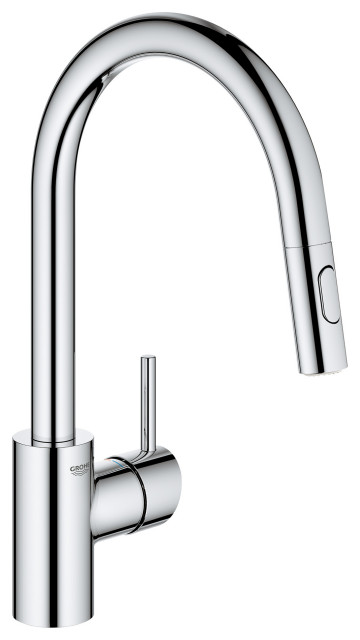 Grohe 31 349 E Concetto 1.5 GPM 1 Hole Pull Down Kitchen Faucet - Starlight
