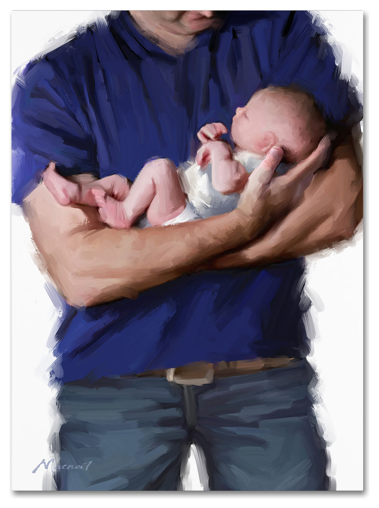 The Macneil Studio 'Man Holding Baby' Canvas Art, 24" x 32"