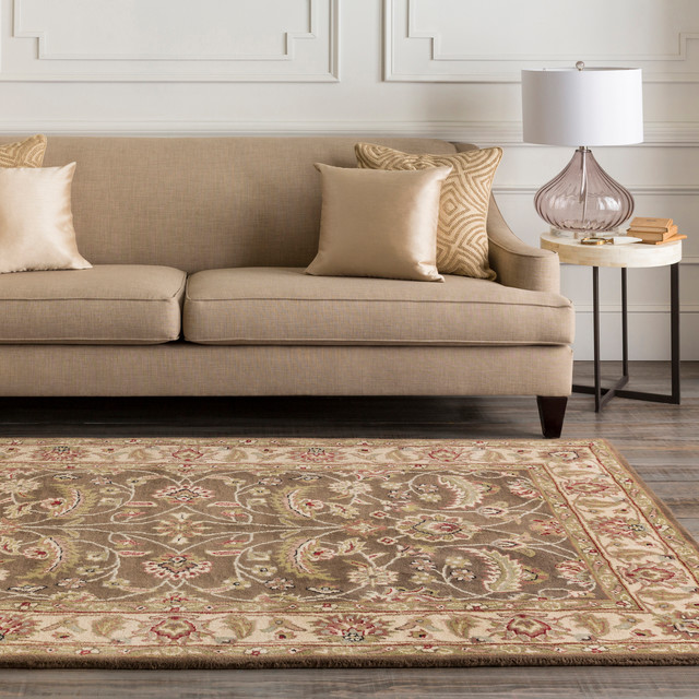 Caesar Area Rug, 6' Round Traditional Area Rugs by PlushRugs Houzz