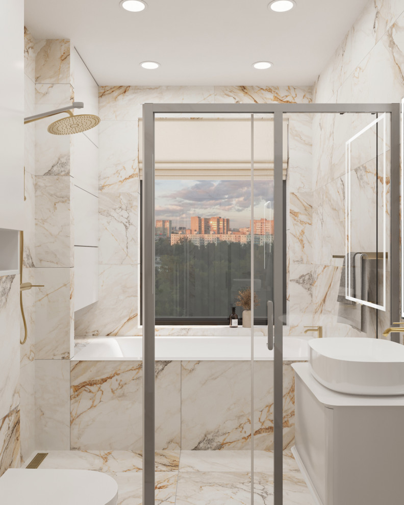 Проект квартиры в 99,2 м2 в неоклассике для молодой пары