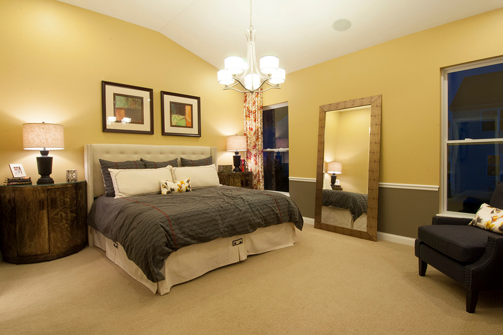Photo of a transitional bedroom in Columbus.