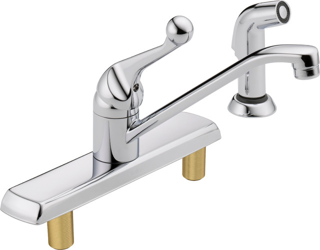 Delta 134 100 300 400 Series Single Handle Kitchen Faucet Spray Chrome 420lf
