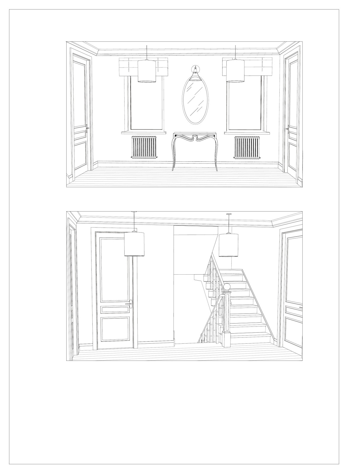 Рабочий и эскизный  проект. Таун-хауз Вяземское 156 м.кв.
