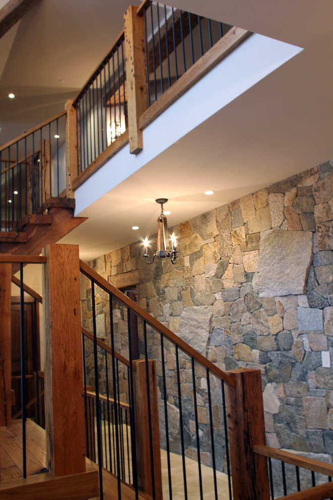 This is an example of a rustic staircase in Manchester.