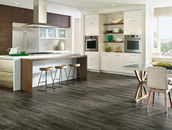 Luxury Vinyl Plank Inspiration Contemporary Kitchen Detroit by