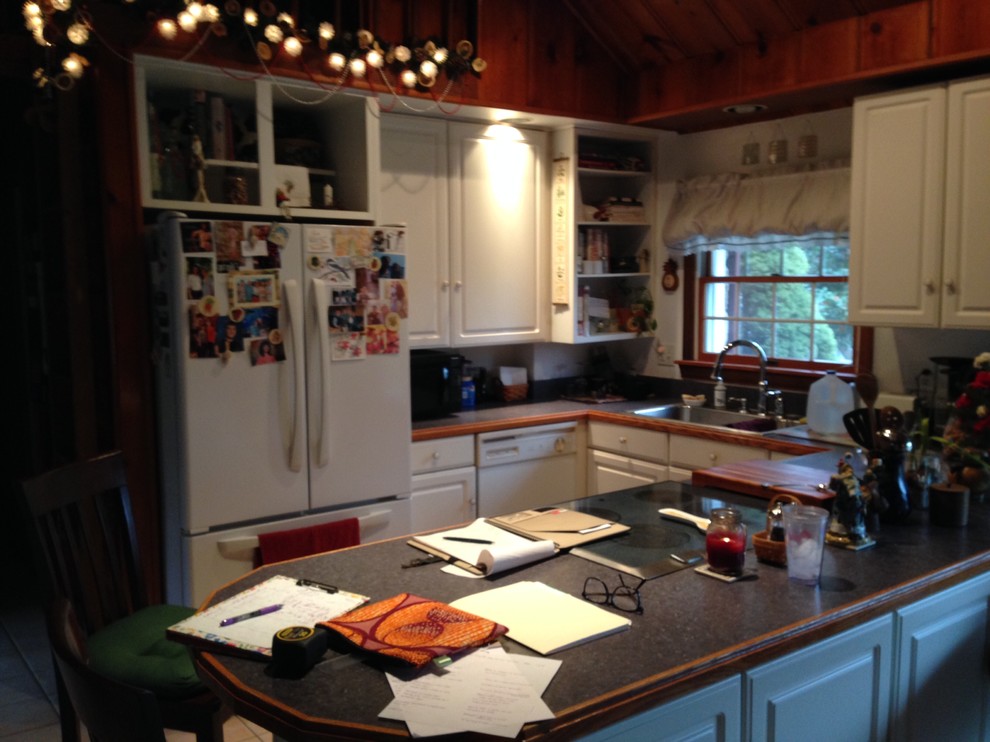 Before Photos: Harrisburg Kitchen with Plenty of Extra Storage, as well as Seati