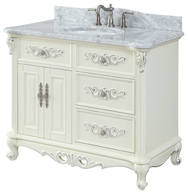 42 Verondia Antique Beige Bathroom Vanity French Country Vanities And Sink Consoles By Chans Furniture Houzz - Beige Bathroom Sink Vanity