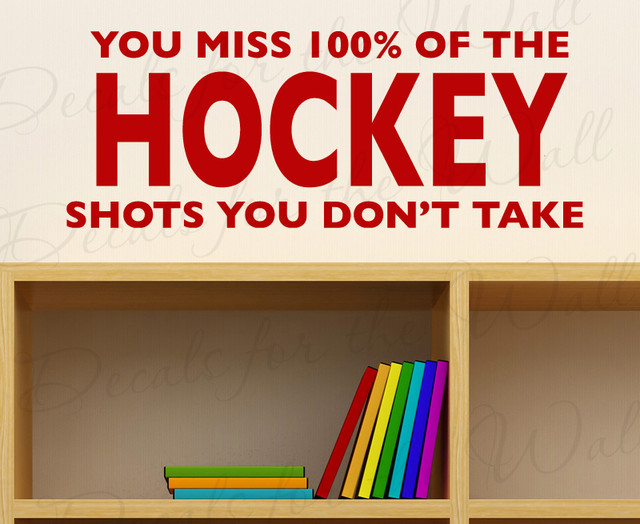Wall Decal Art Sticker Quote Vinyl Removable Mural Graphic Hockey Boy's Room S01