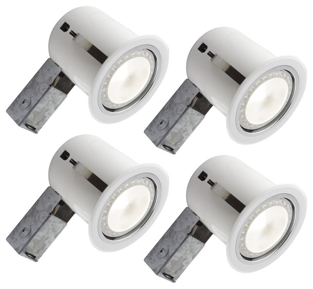 5" White Recessed LED Lighting Kits With PAR30 Bulb Included, 4Pack