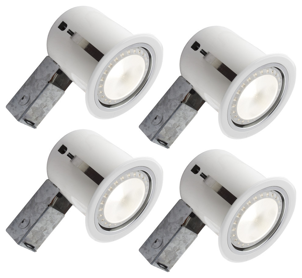 5" White Recessed LED Lighting Kits With PAR30 Bulb Included, 4Pack