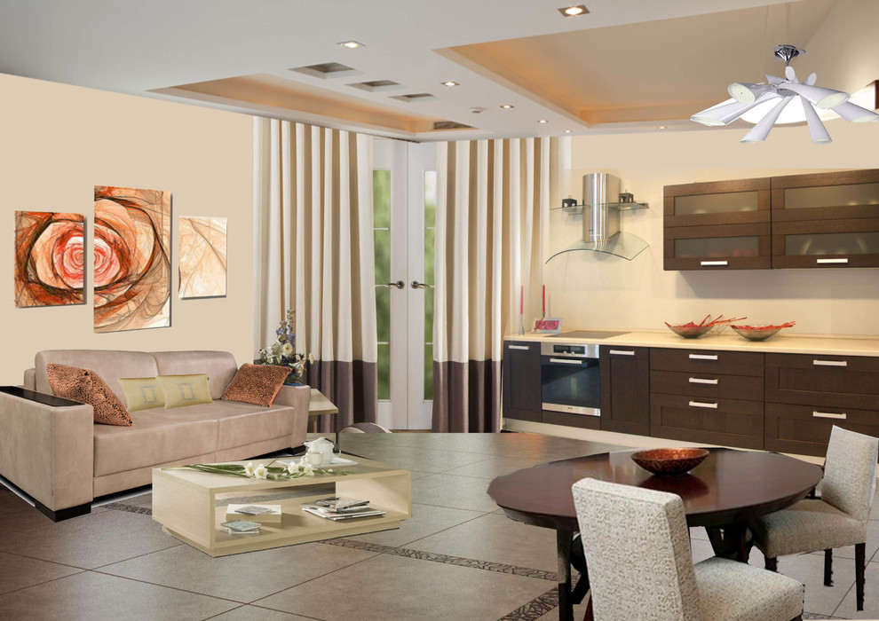 гостиная - кухня 4