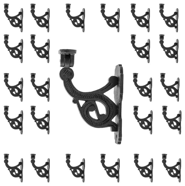 25 Black RSF Iron Hand Rail Bracket Rust Resistant Finish ...
