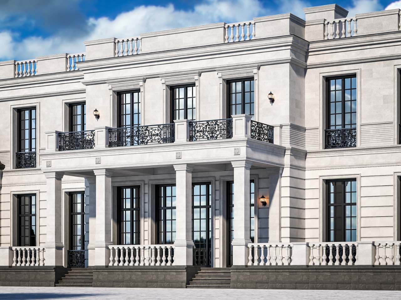 Фасад домовладения облицованный натуральным дагестанским камнем