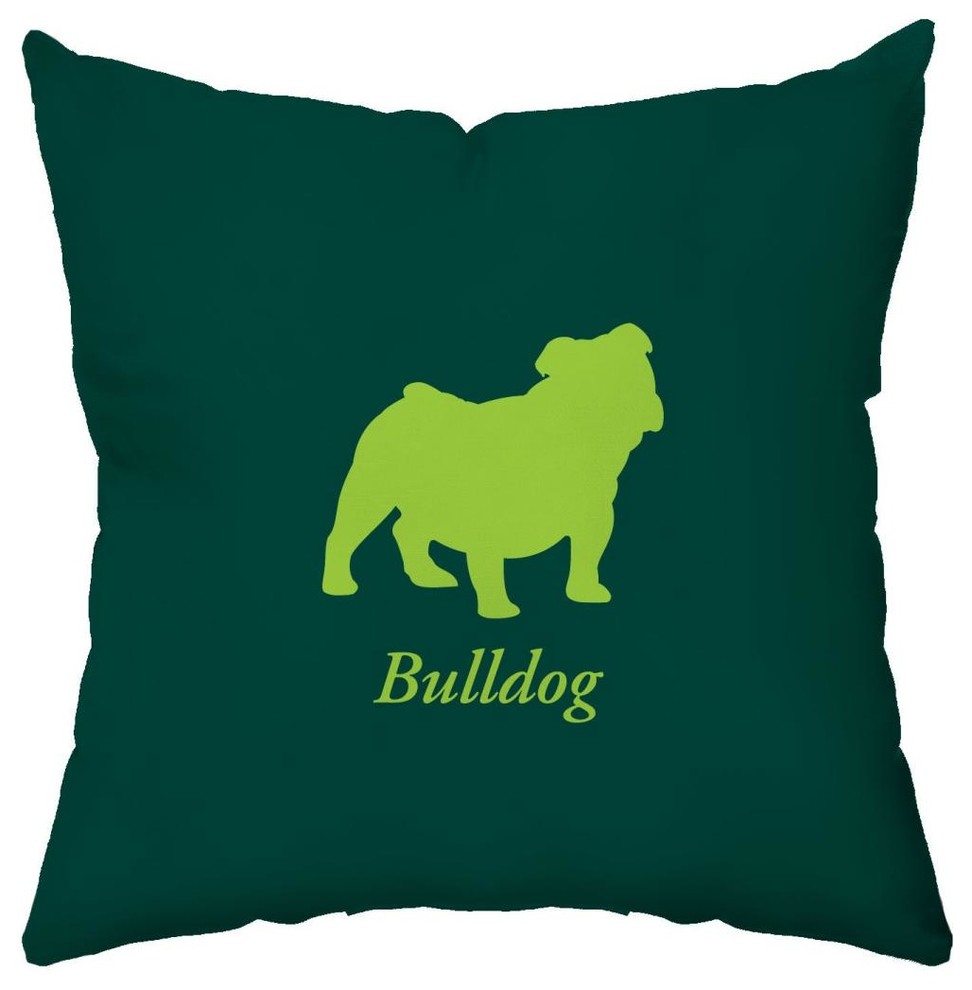 Decorative Bulldog Throw Pillow
