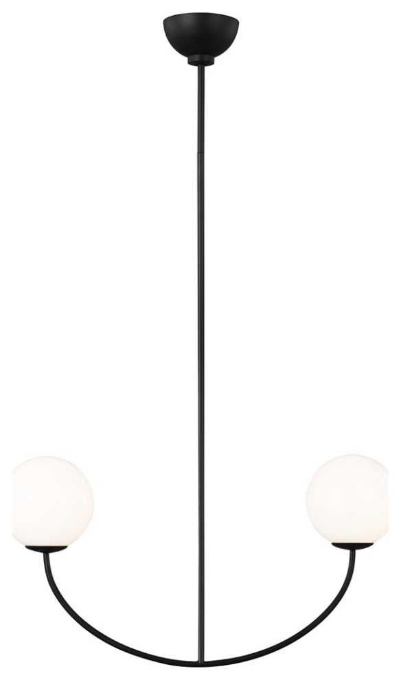 Galassia Midnight Black Modern Linear Chandelier