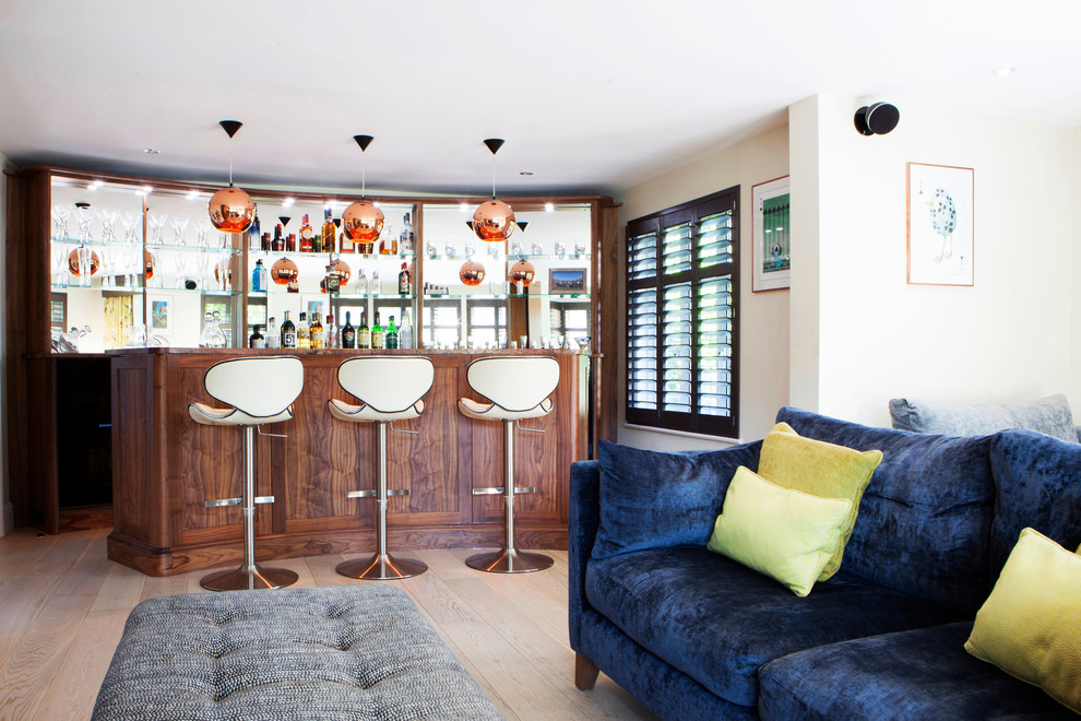 Contemporary home bar in Sussex.