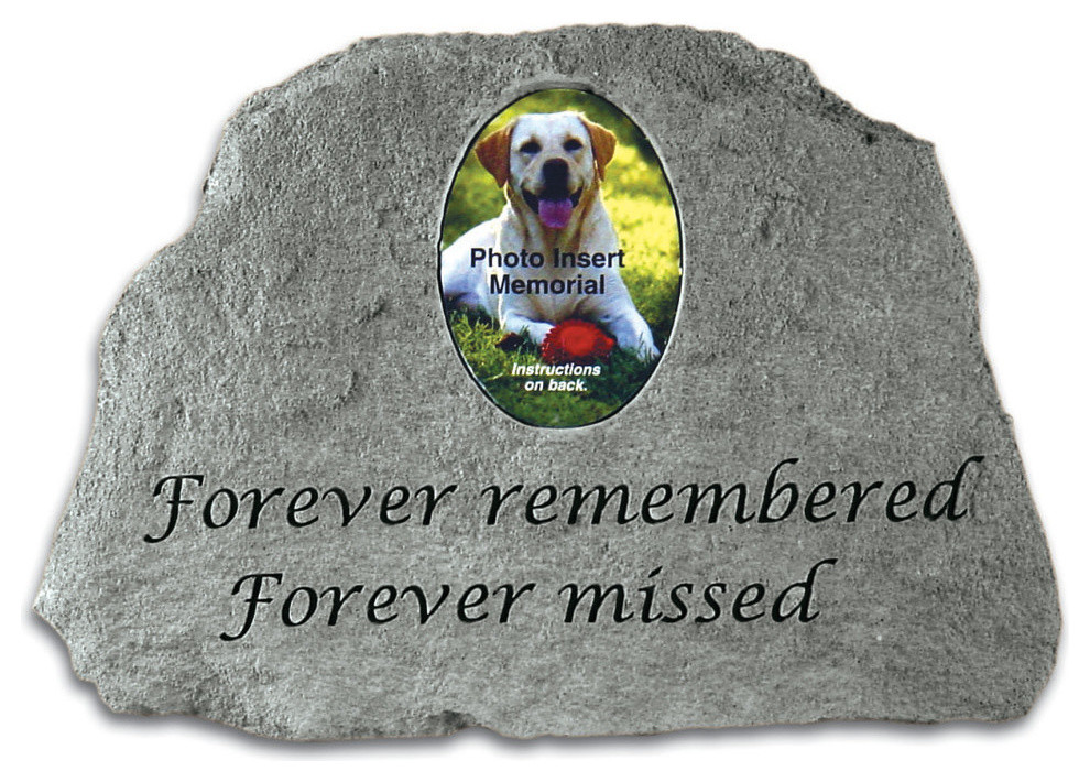 "Forever Remembered" Garden Stone With Photo insert