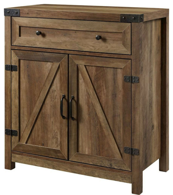 Rustic Farmhouse Barn Door Accent Storage Cabinet Reclaimed Barnwood   Home Design 