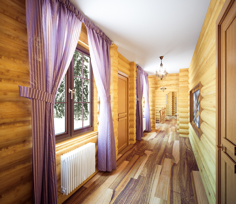 Бревенчатый дом с баней