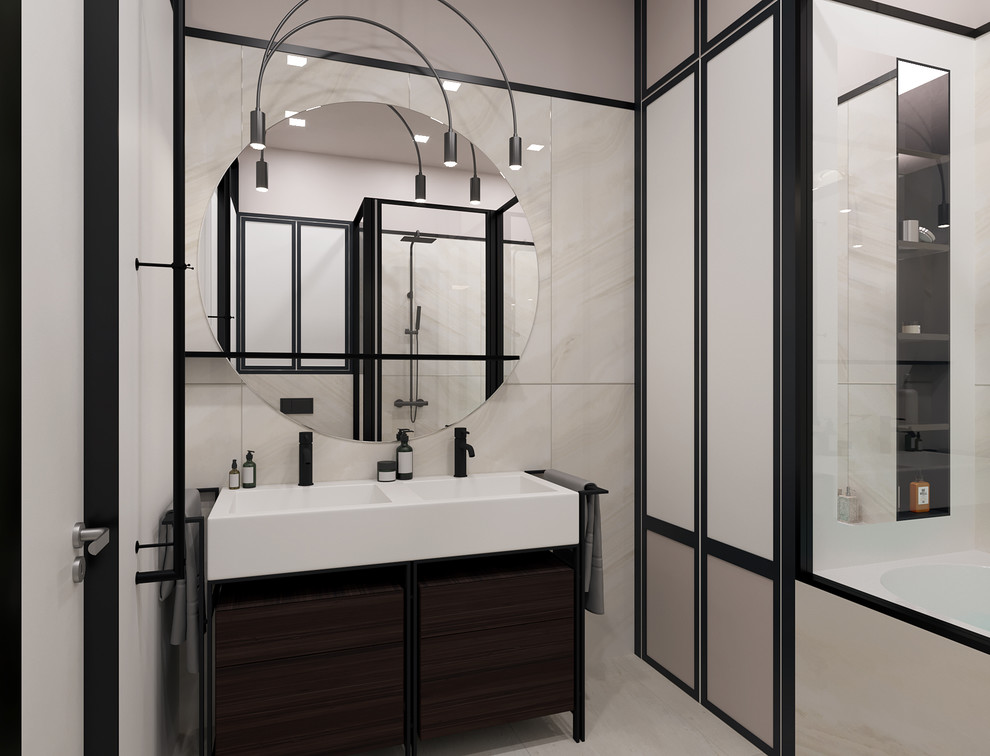 Однокомнатная квартира в стиле лофт с элементами классического стиля