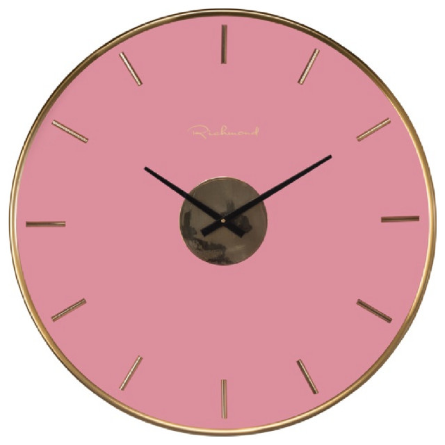 Pink Modern Wall Clock OROA Quincy Contemporary Wall Clocks by