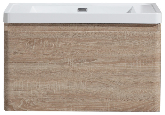 happy white oak wall mounted modern bathroom vanity, 2 drawers happy white oak wall mounted modern bathroom vanity, 2 drawers