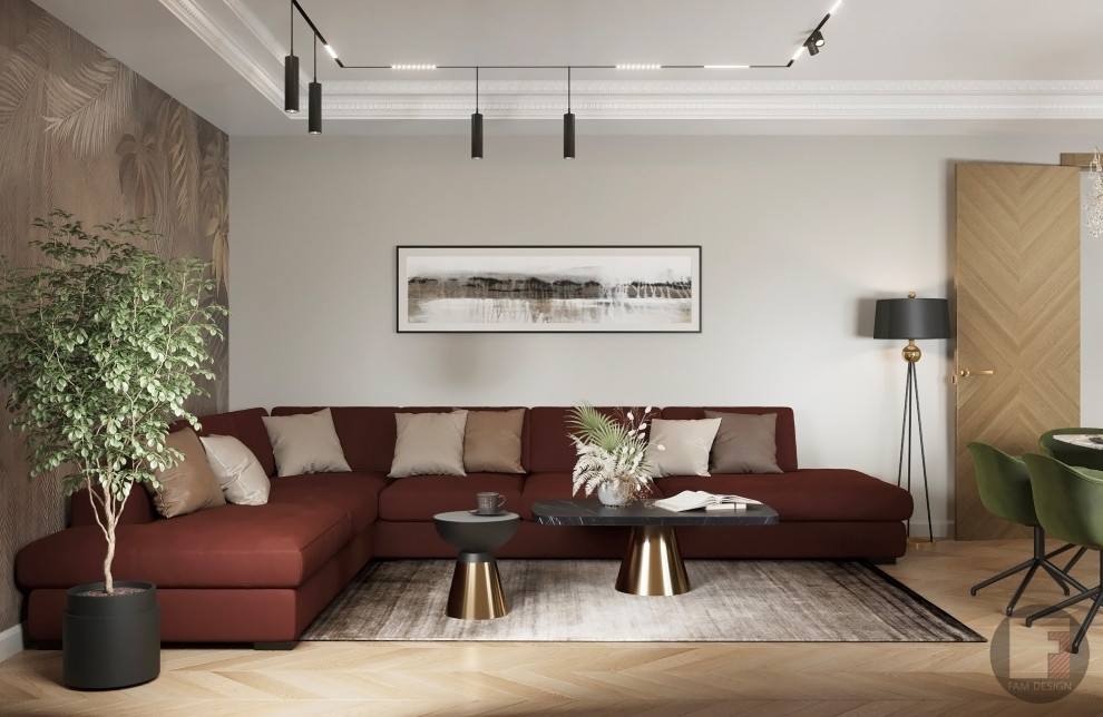 Стильная гостиная в неоклассике