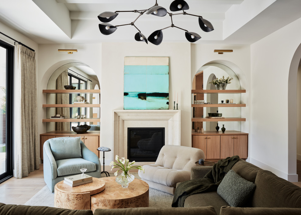 Inspiration for a transitional living room remodel in Austin