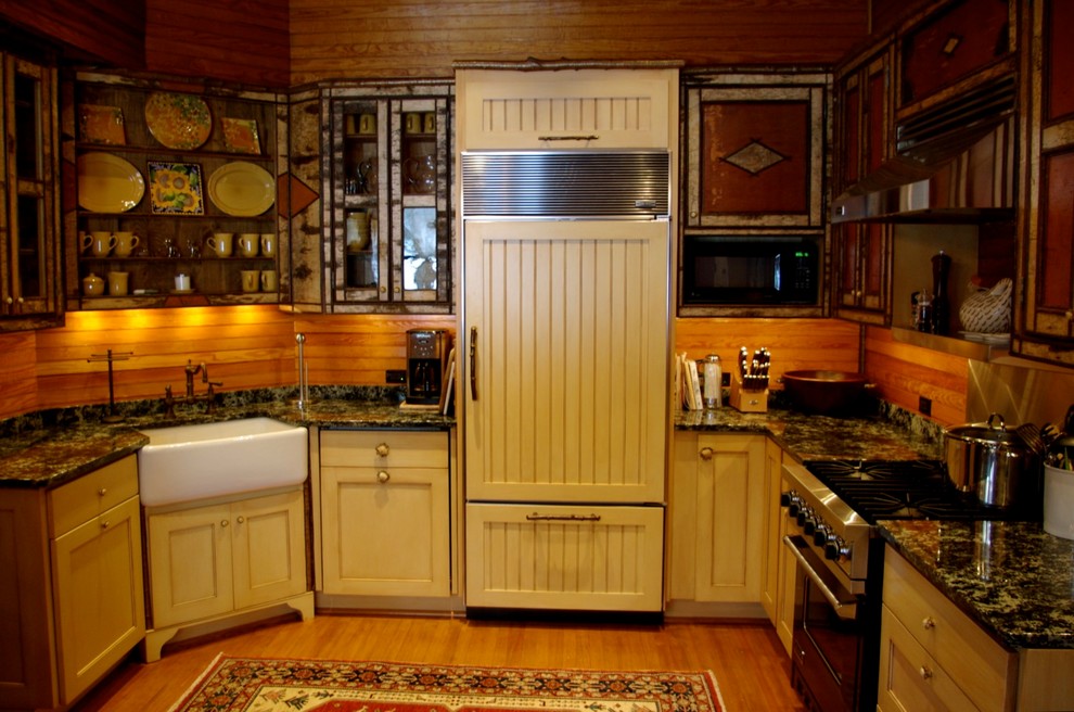 Mountain style kitchen photo in Burlington