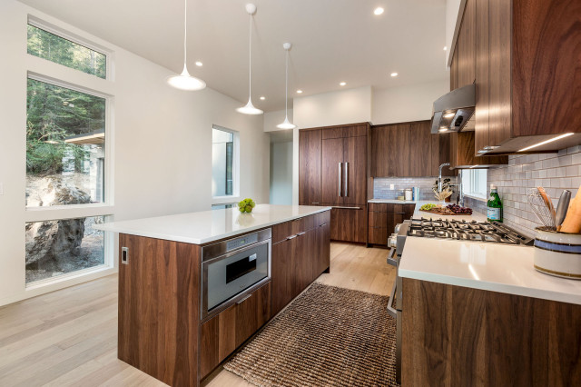 San Juan Island Prefab contemporary-kitchen