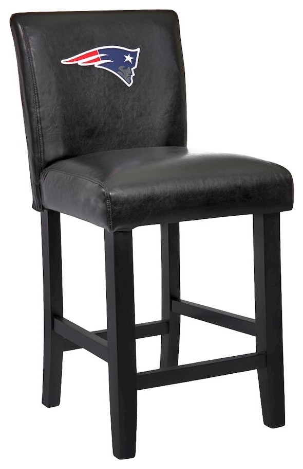 New England Patriots 24" Parsons Bar Stools, Set Of 2 - Transitional